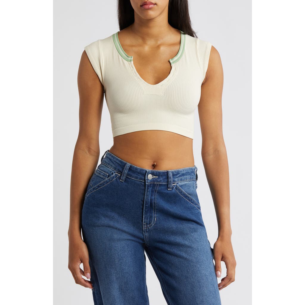Bdg Urban Outfitters Going For Gold Crop Top In White