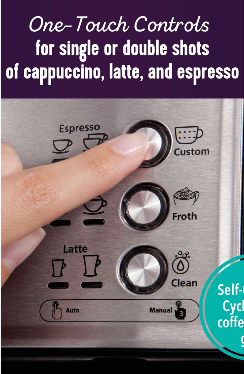 Mr. Coffee Café Barista, Alternate, color, Stainless Steel