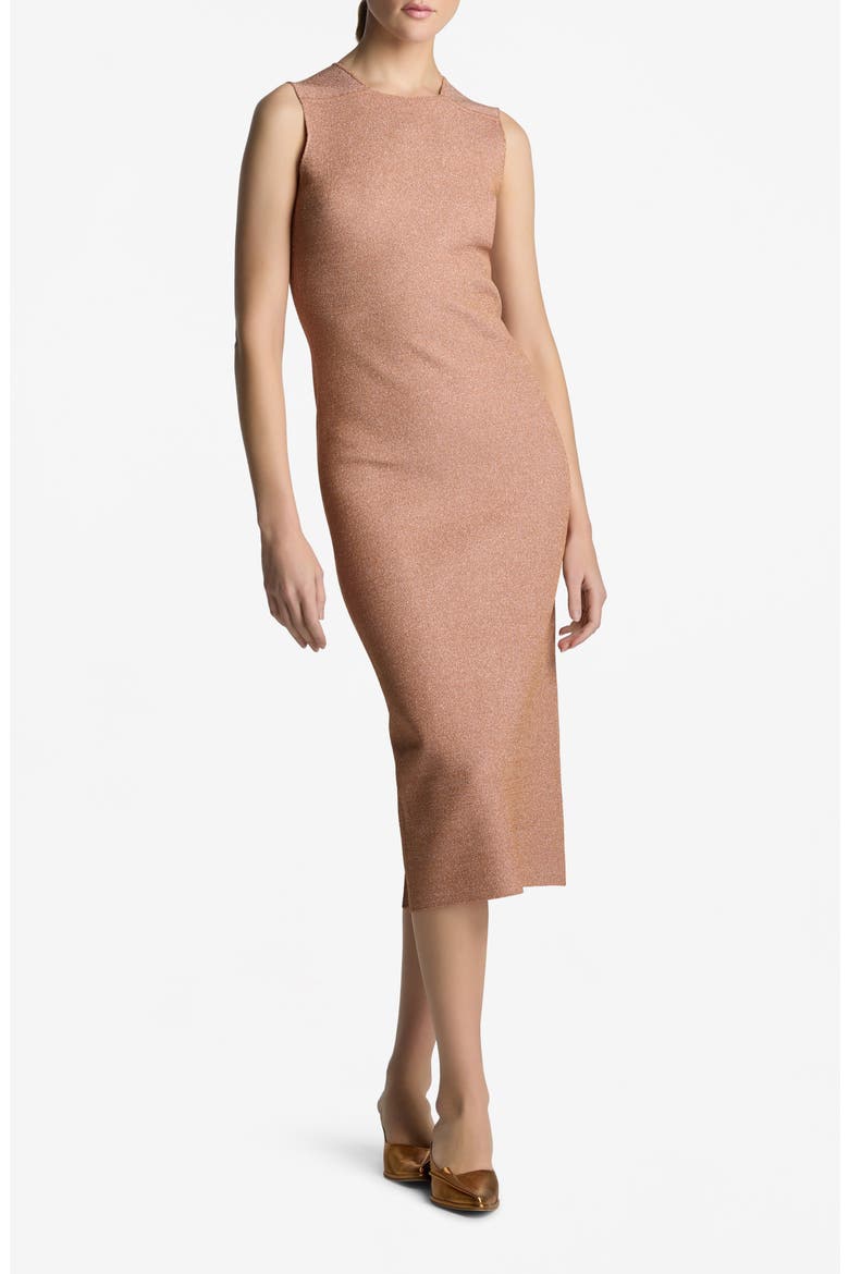 Metallic Piqué Knit Dress, Main, color, BLOSSOM/ LUREX MULTI