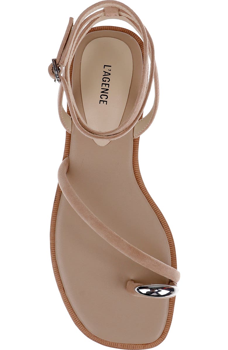 L'AGENCE Mariana Ankle Strap Sandal, Alternate, color, Cappuccino Suede