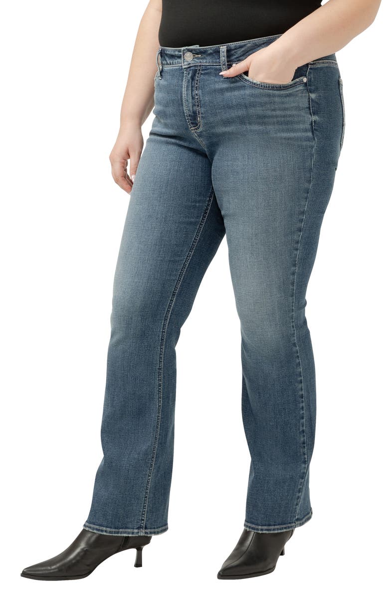 Silver Jeans Co. Suki Curvy Mid Rise Slim Bootcut Jeans, Alternate, color, 