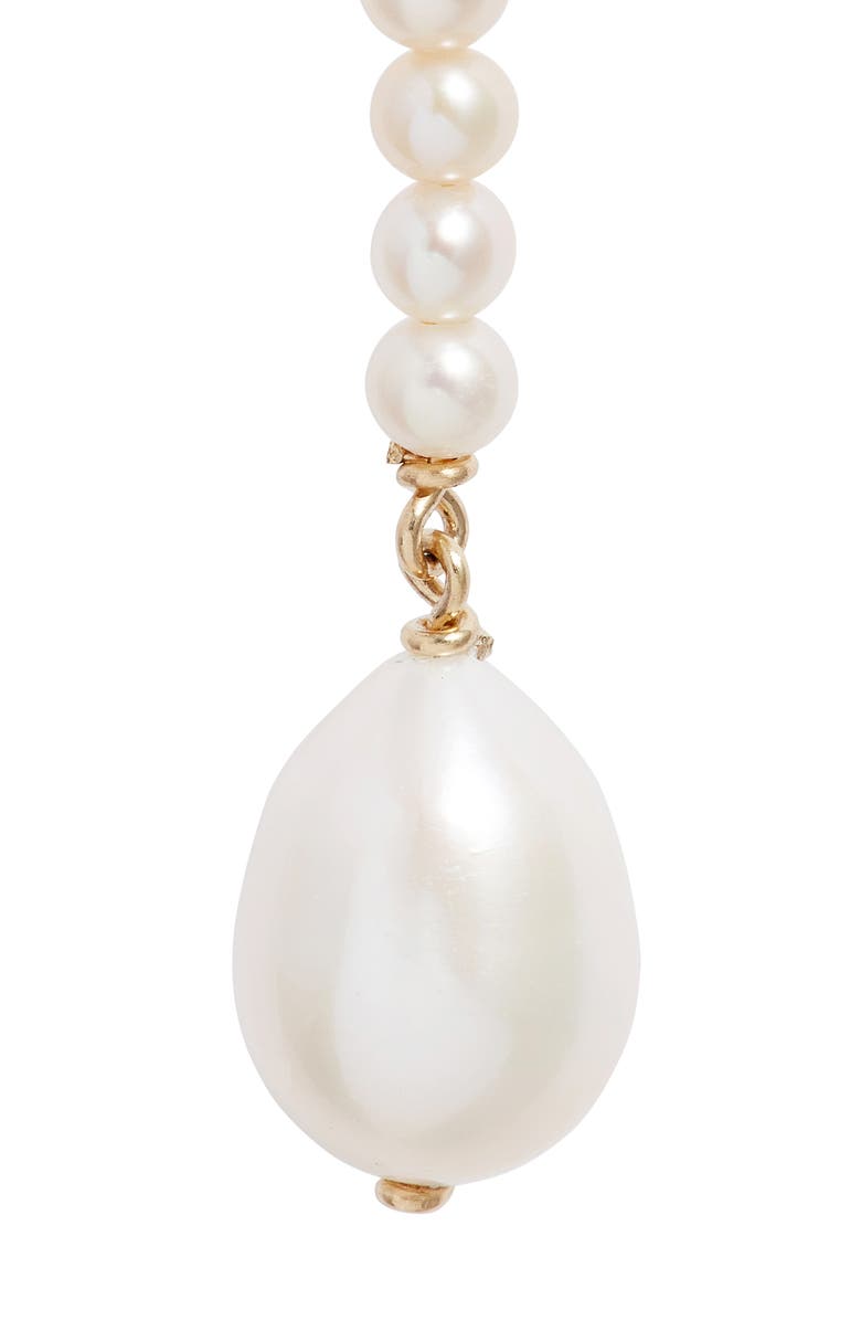 Poppy Finch Cultured Pearl Linear Drop Earrings, Alternate, color, 