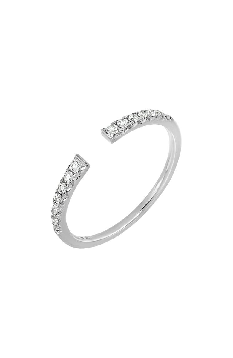 Bony Levy Diamond Cuff Ring, Main, color, 18K White Gold