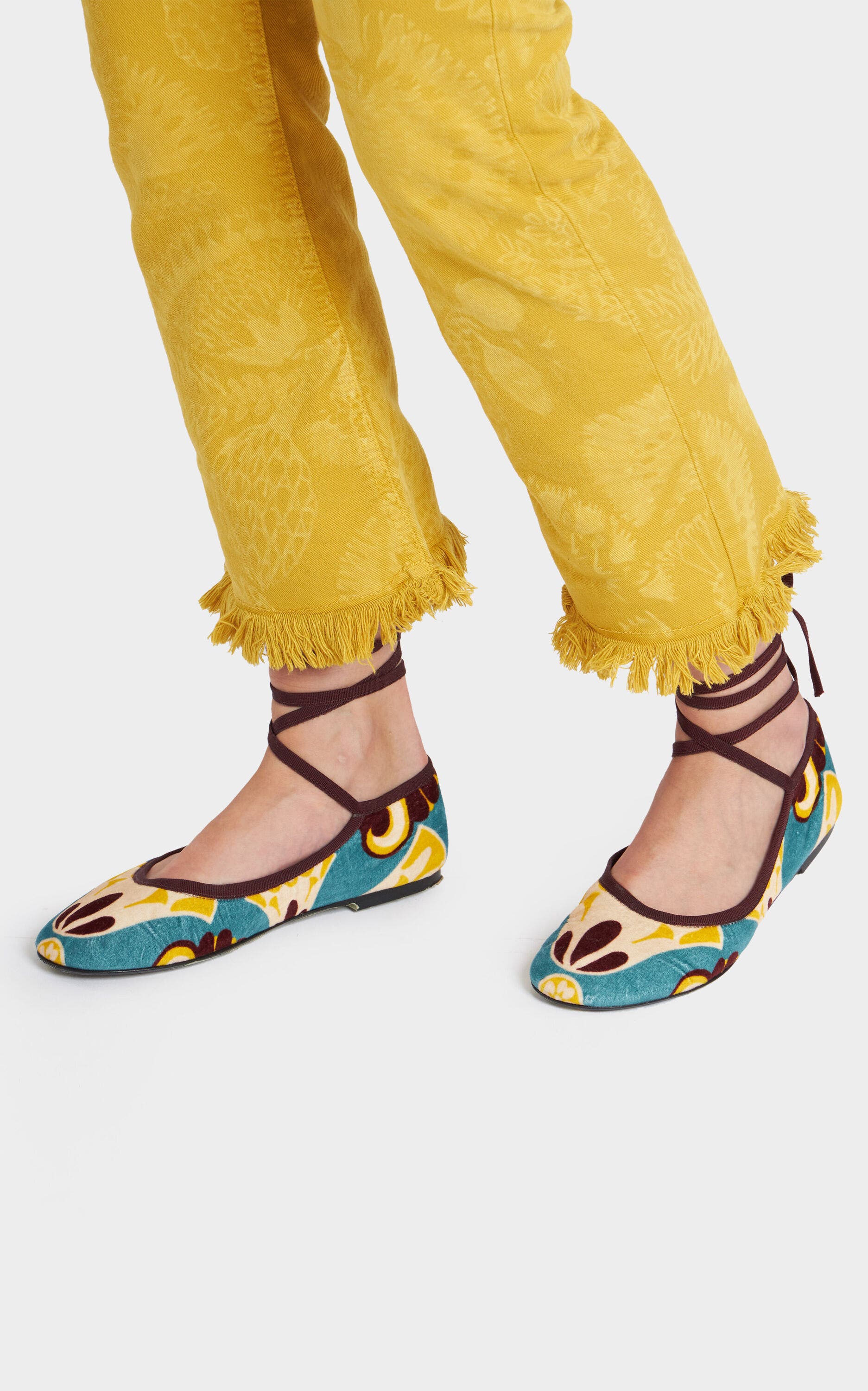 La DoubleJ Winter Ballerina Flats Dendera Light Blue, Alternate, color, Dendera Light Blue