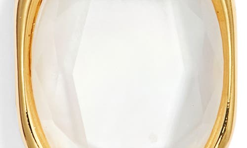 Nordstrom Demi Fine Oval Mother-of-pearl Pendant Necklace In Gold