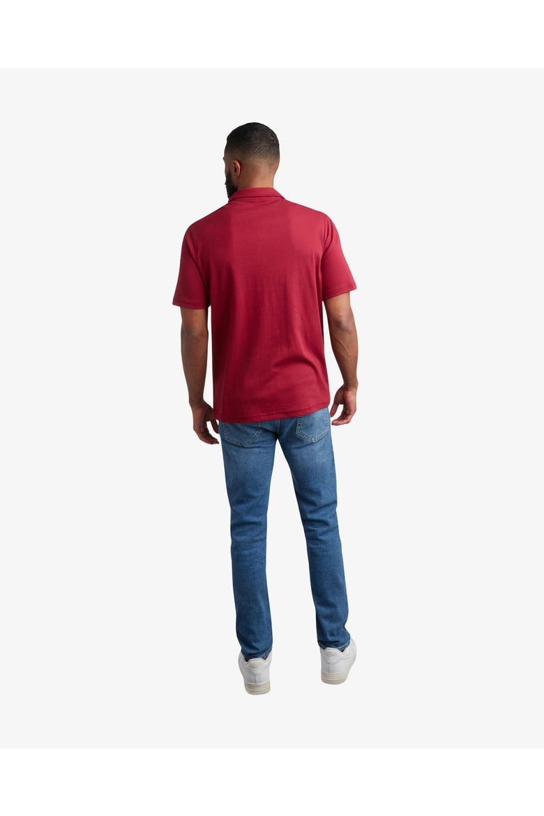 Men Short Sleeve Interlock Polo, Alternate, color, Redwood