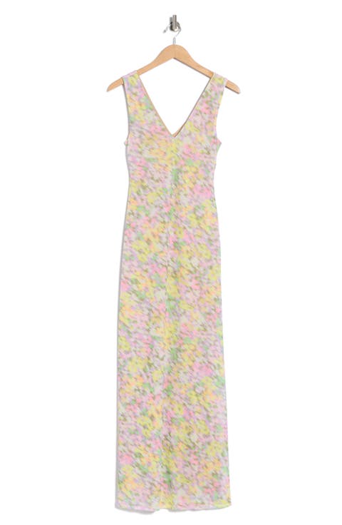 Earhart Sleeveless Mesh Maxi Dress