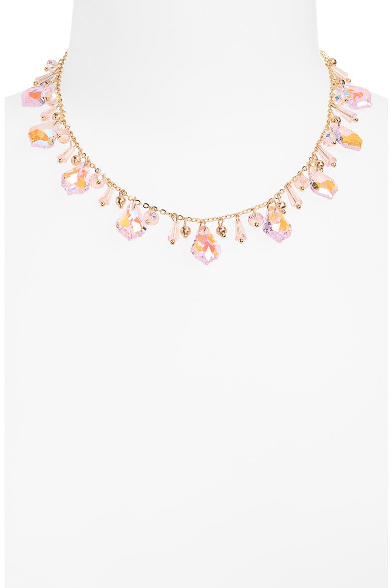 Crystal Shaker Necklace, Alternate, color, PINK