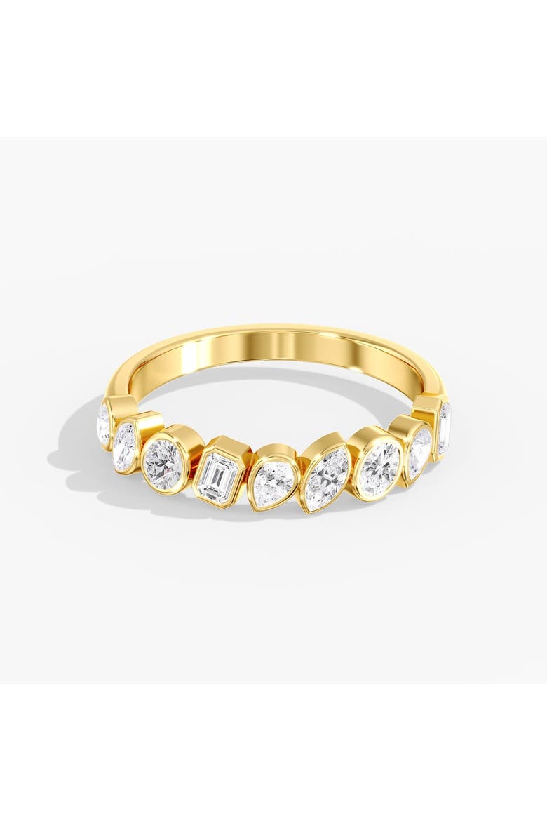 Multi Shape Bezel Lab Diamond Band in 14K, Main, color, Yellow Gold