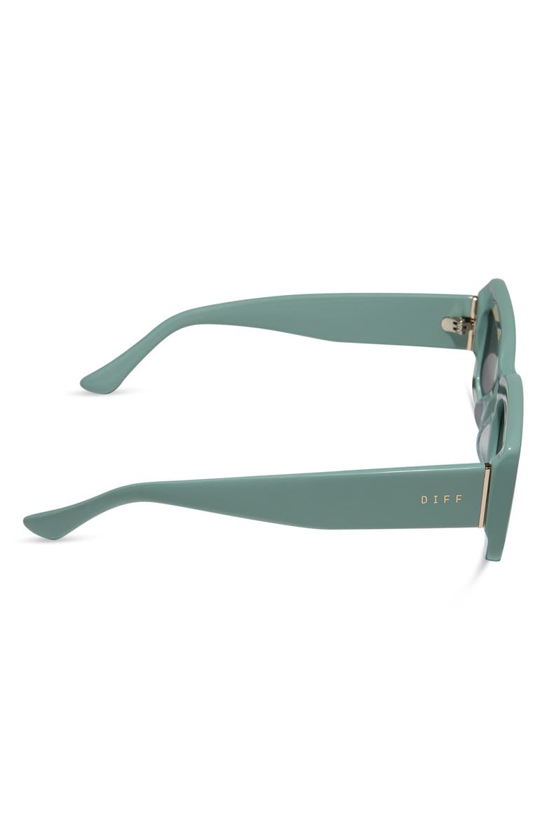 DIFF Indy 51mm Polarized Rectangular Sunglasses, Alternate, color, Turquoise
