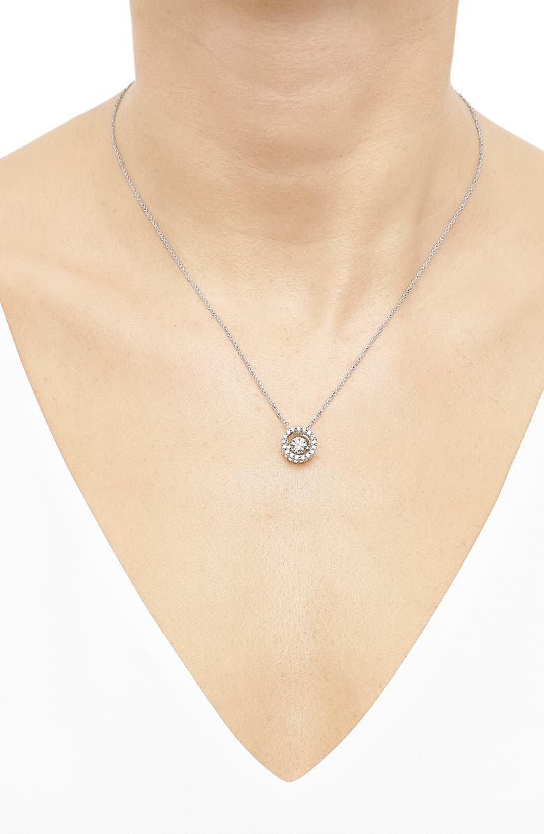 Frankie & Zoe Lab-Grown Diamond Pendant Necklace, Alternate, color, White Gold