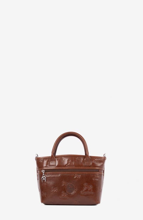 Cavalo Lusitano Embossed Leather Mini Handbag 572