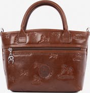 Cavalinho Cavalo Lusitano Embossed Leather Mini Handbag 572