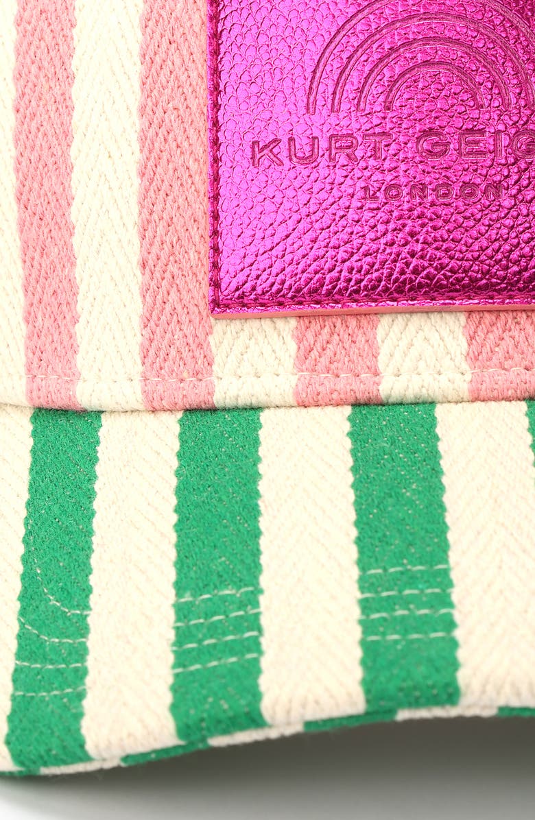 Kurt Geiger London Multicolor Stripe Baseball Hat, Alternate, color,