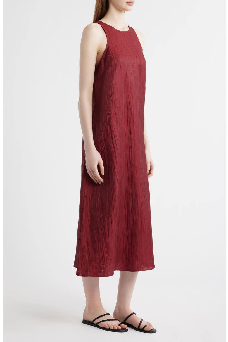 Crinkle Sleeveless Maxi Dress, Alternate, color, SUN DRIED TOMATO