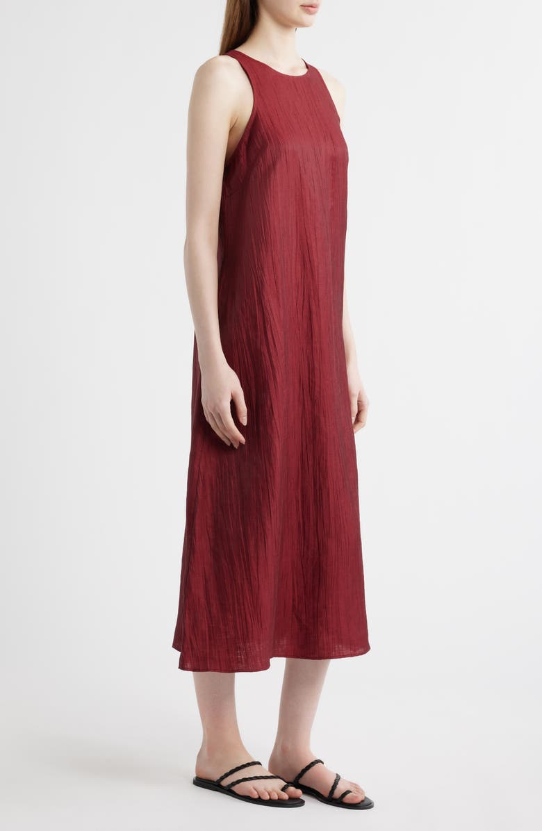 Eileen Fisher Crinkle Sleeveless Maxi Dress, Alternate, color, 