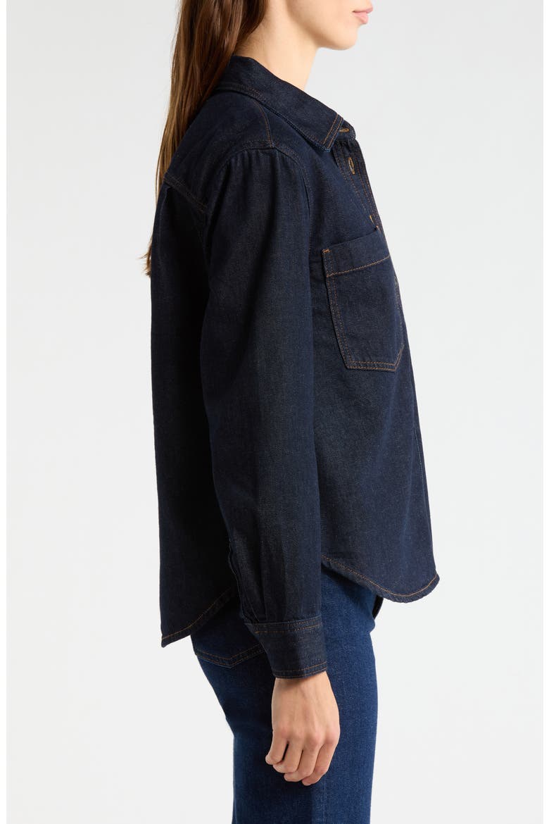 The Polished Denim Button-Up Shirt, Alternate, color, RINSE