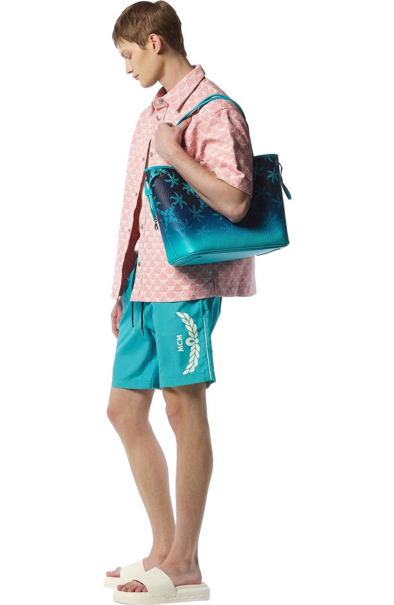 MCM Liz Shopper in Studded Palm Canvas, Alternate, color,