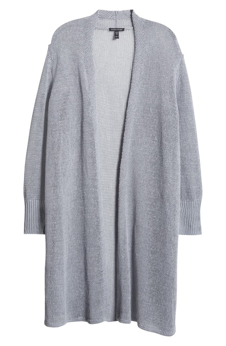 Eileen Fisher Long Organic Linen & Cotton Cardigan, Alternate, color, 