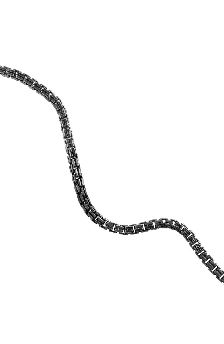 EFFY Box Chain Bracelet, Alternate, color, Black