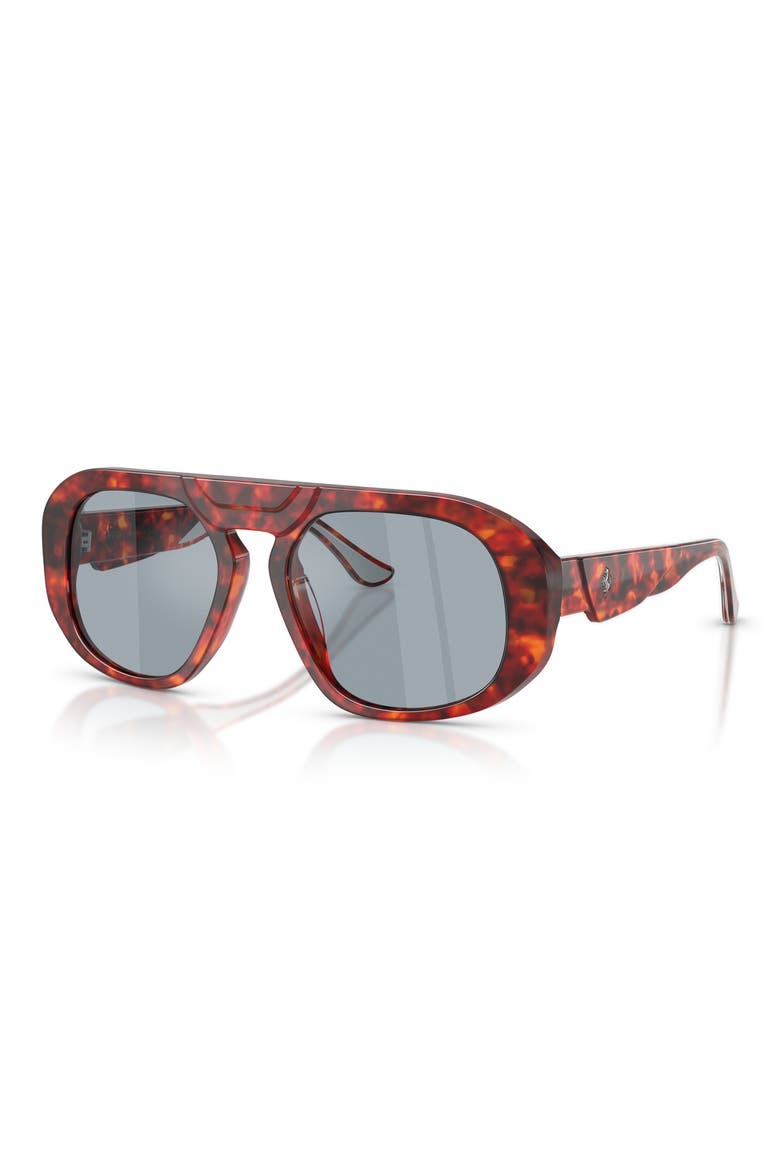 54mm Polarized Pillow Sunglasses, Alternate, color, BROWN TORTOISE / POLAR BLUE