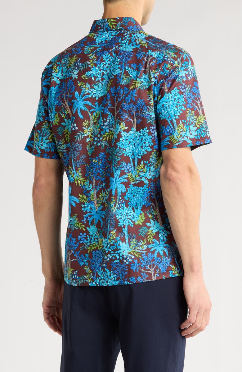 Tori Richard Threes Company Short Sleeve Shirt, Alternate, color, Chocolate