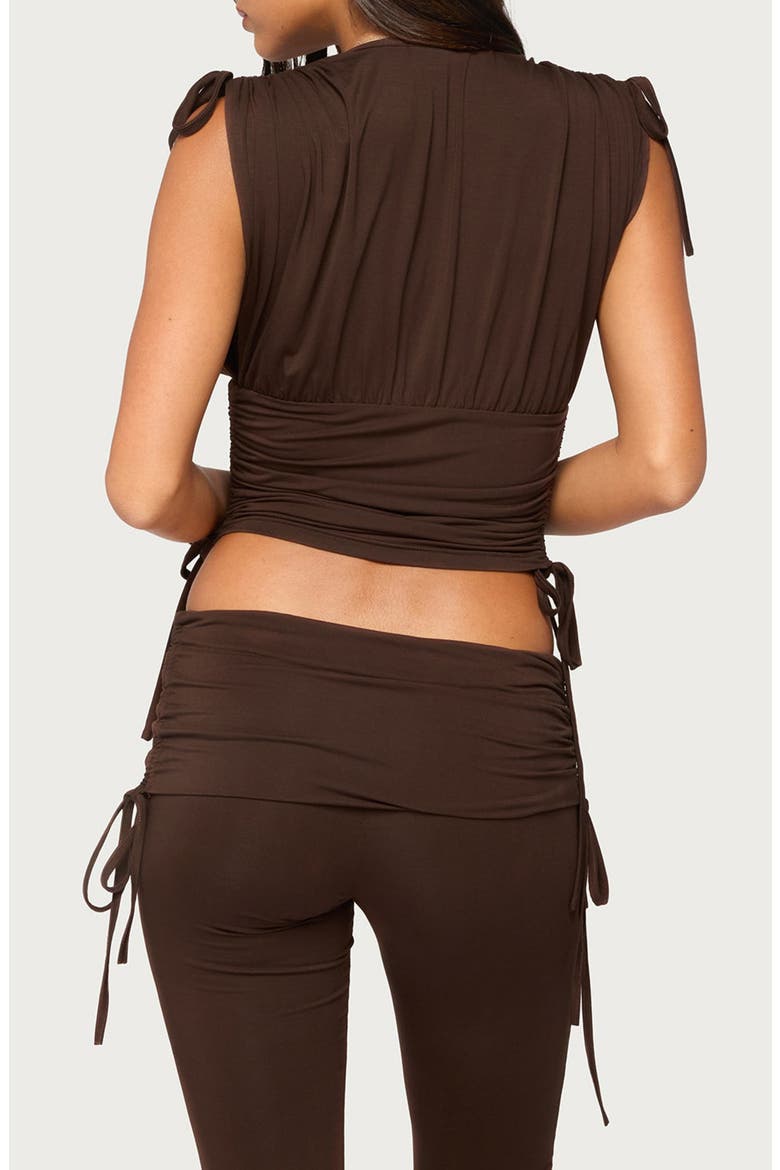 Bardi Ruched Drawstring Tank, Alternate, color, BROWN