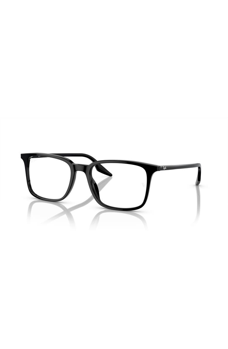 Ray-Ban 55mm Rectangle optical glasses, Main, color, Black