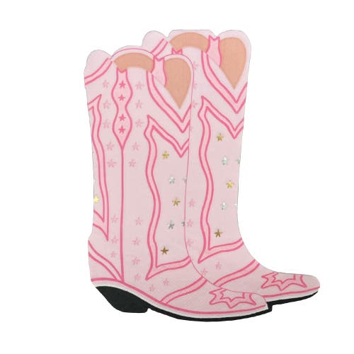 Daydream Society Pony Tales Pink Boot Napkin Large Napkins In Assorted Pre-pack