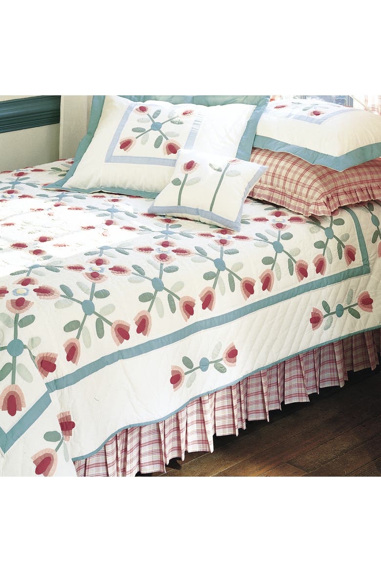 Tulip Garden Quilt Collection, Main, color, White