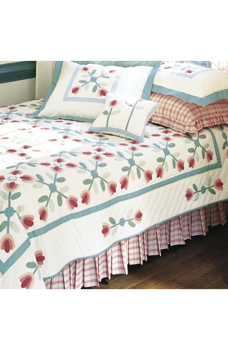 C&F Home Tulip Garden Quilt Collection, Main, color, White