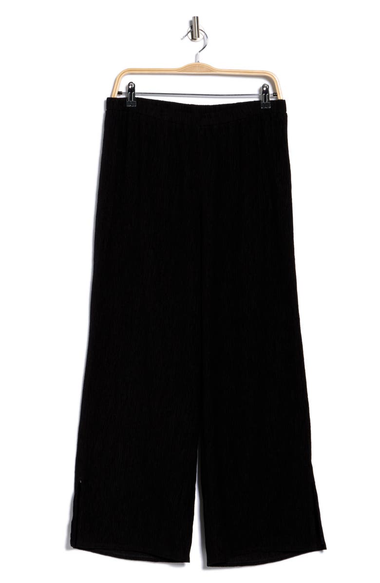 Eileen Fisher Crinkled Wide Leg Pants, Alternate, color, Black
