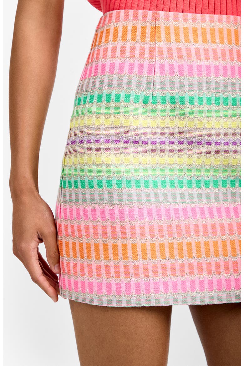 High-Rise Rico Jacquard Skirt, Alternate, color, Joie De Vivre Jacquard