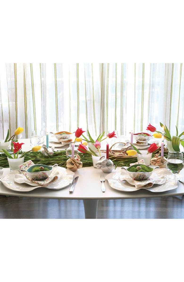 Lunares Ruffled Oyster Plate, Alternate, color, Gold