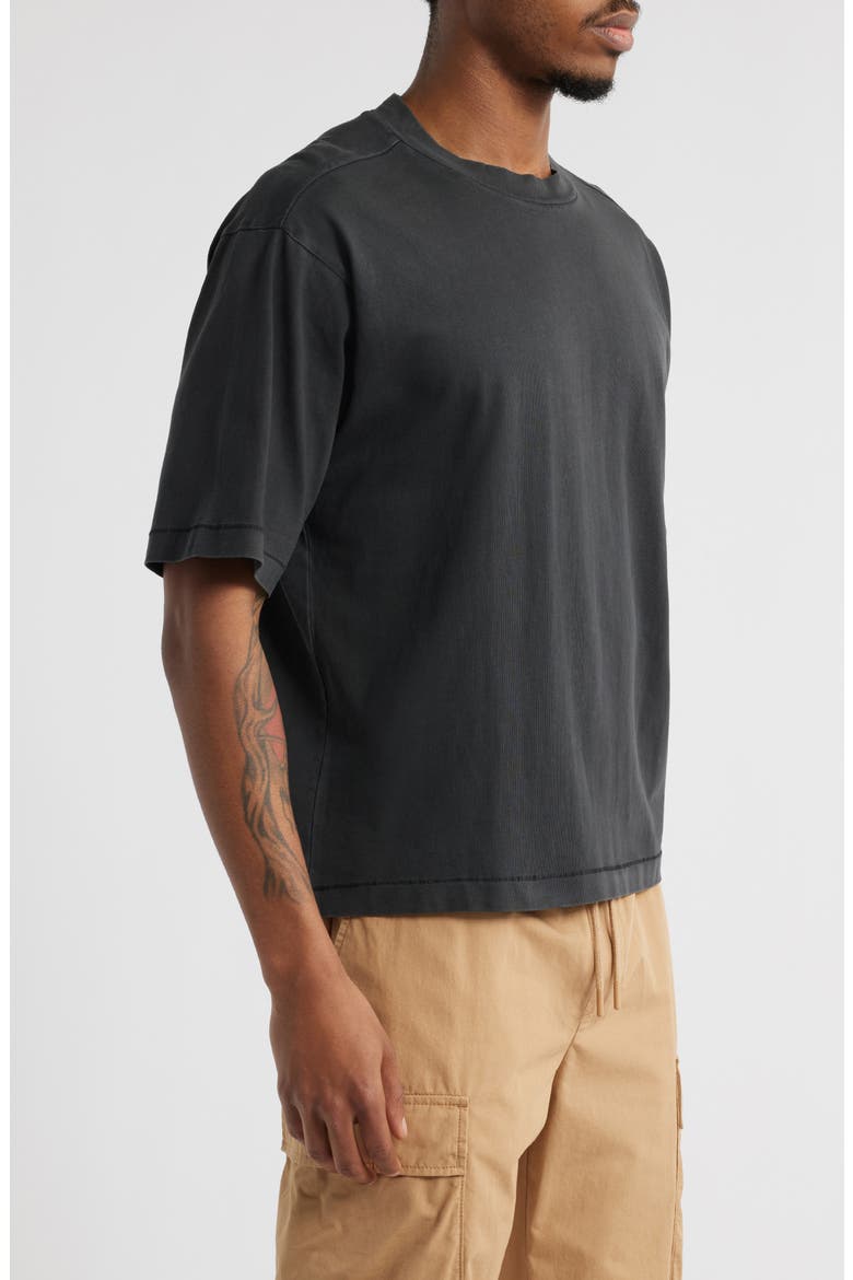 Garment Dyed Boxy Crop T-Shirt, Alternate, color, BLACK FADED