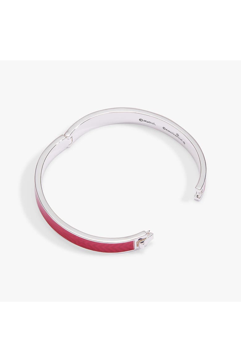American Girl® Classic Printed Hinge Bangle, Alternate, color, Silver