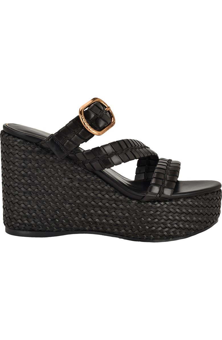 GUESS Evana Platform Wedge Sandal, Alternate, color, Black 001