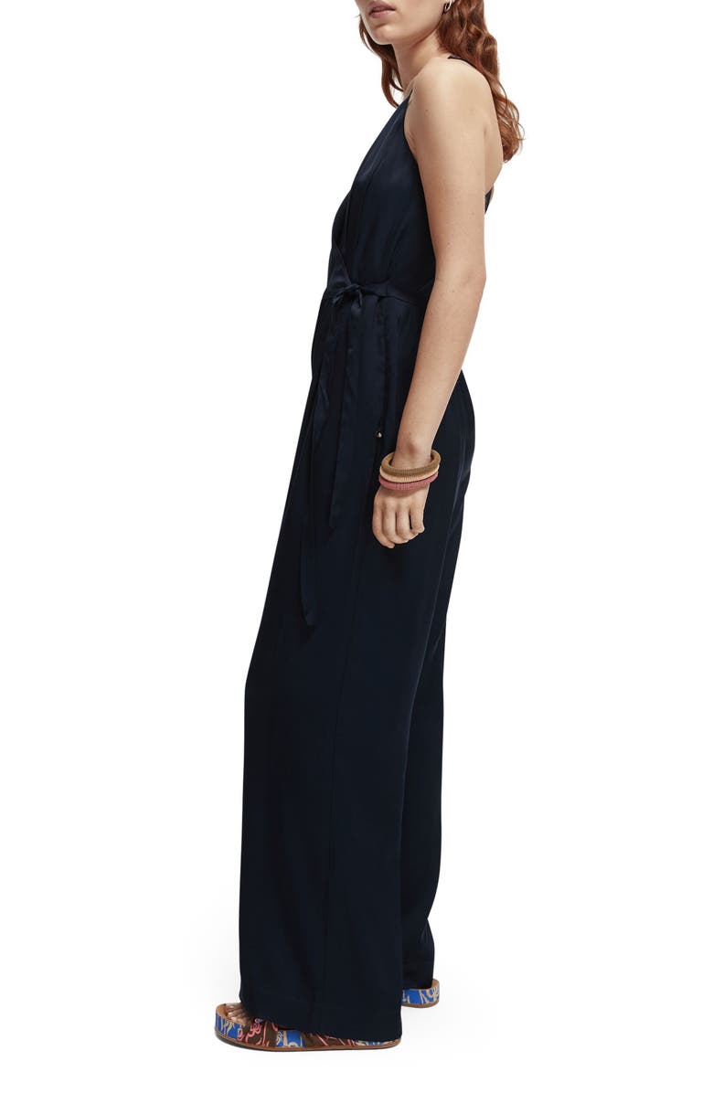 Scotch & Soda Sleeveless Satin Jumpsuit, Alternate, color,