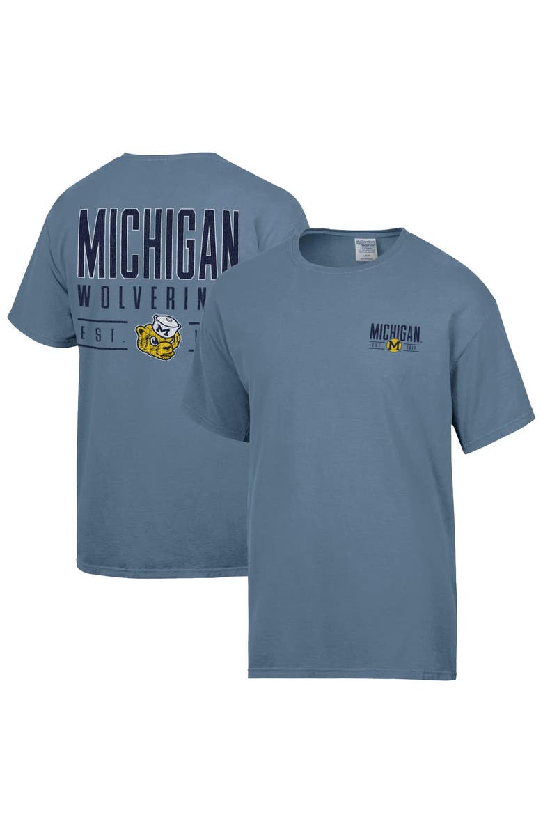 ComfortWash Men's ComfortWash Blue Michigan Wolverines Big Name T-Shirt, Main, color, Blue