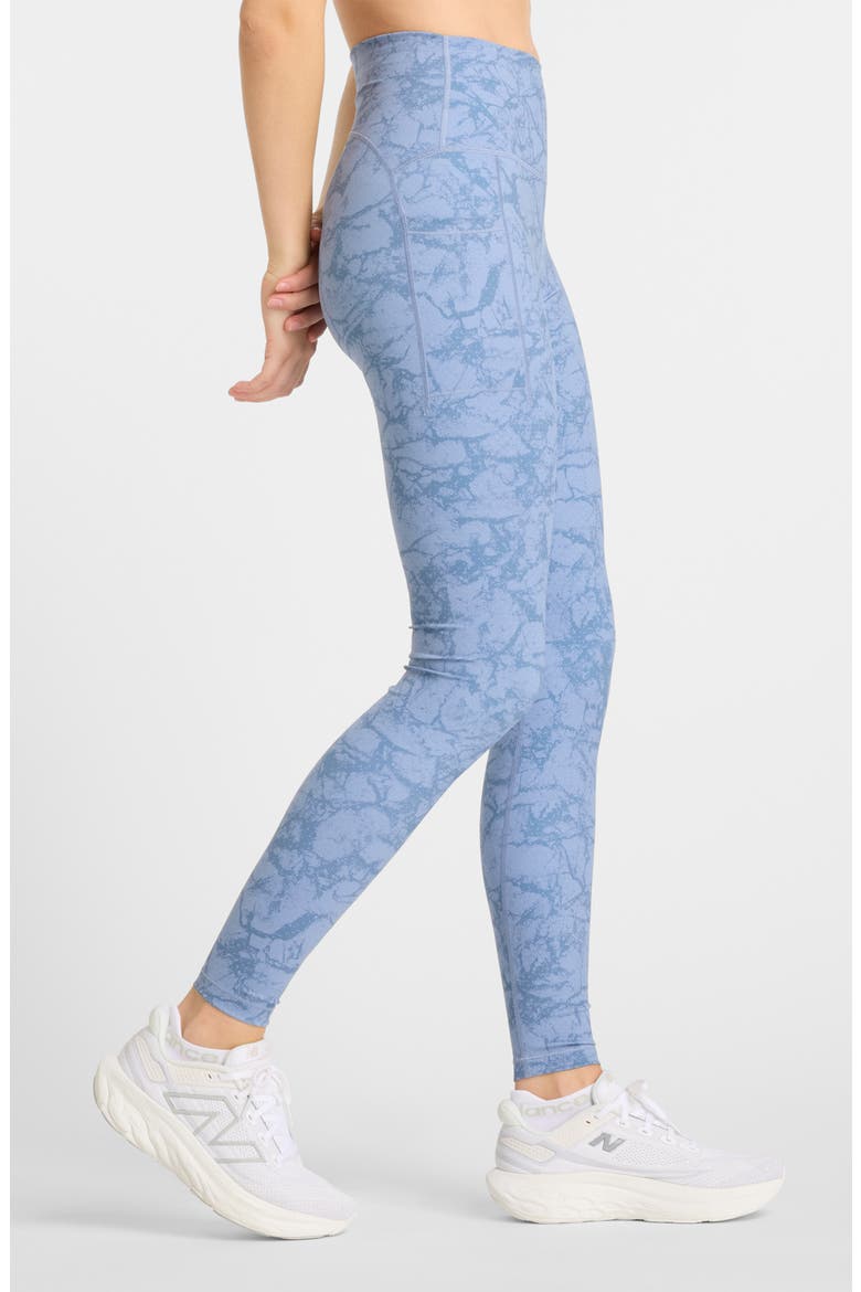 NB Sleek Pocket Printed High Waist Performance Leggings, Alternate, color, BLUE