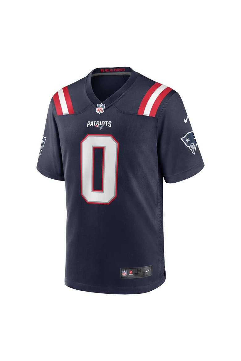 Men's Nike Christian Gonzalez  Navy New England Patriots Team Game Jersey, Alternate, color, Navy