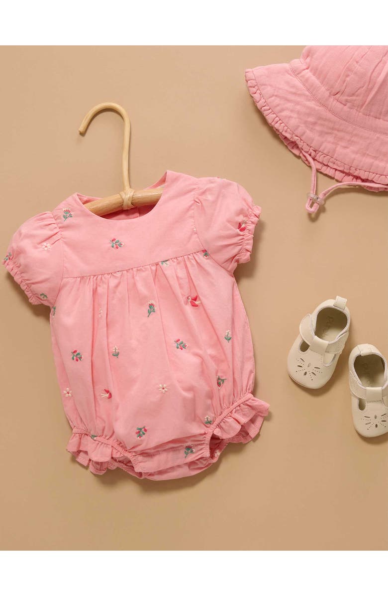 Purebaby Embroidered Floral Bodysuit, Alternate, color, Swallow Broderie