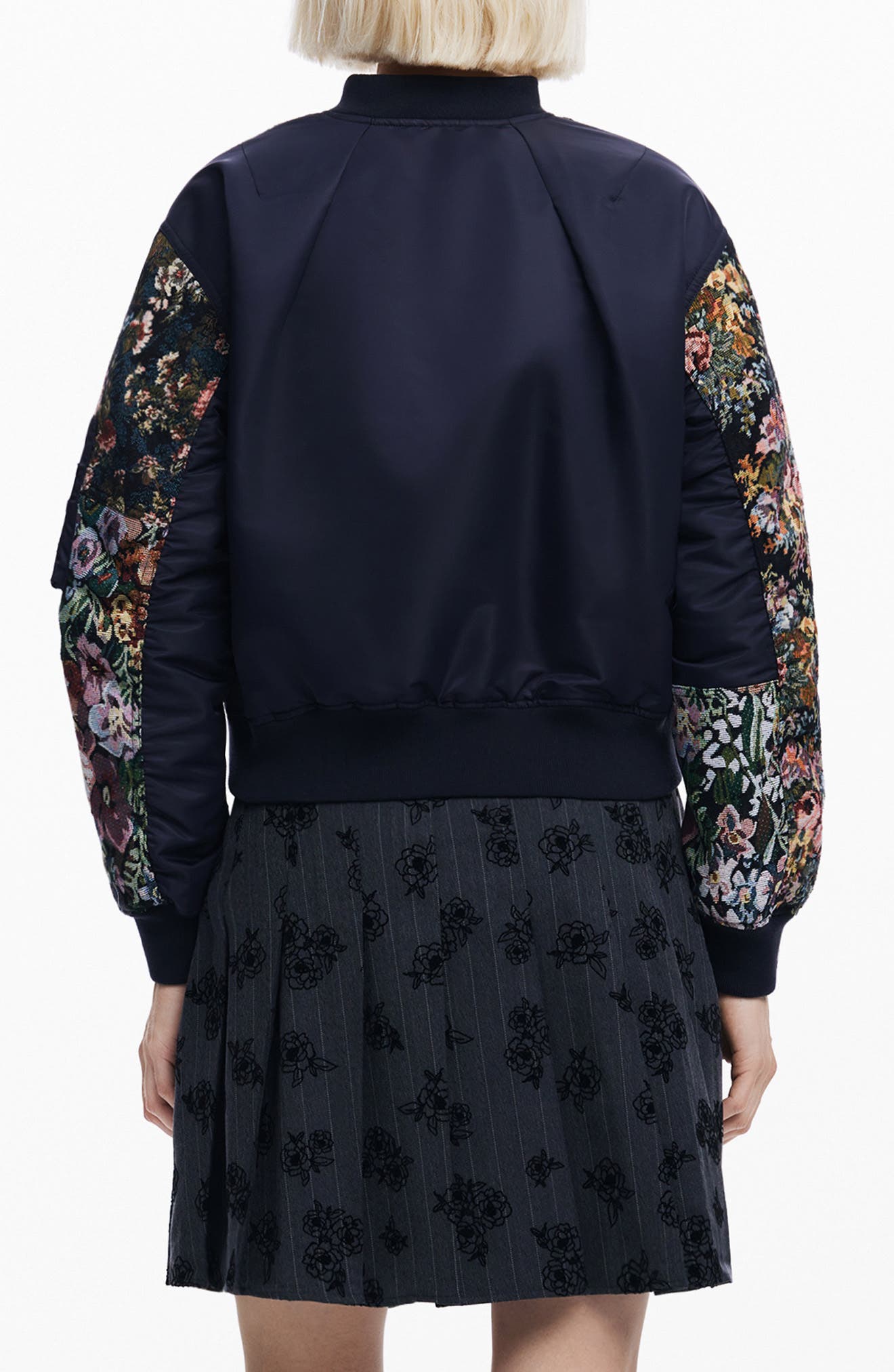 Rotterdam Jacquard Mixed Media Bomber Jacket - image 2