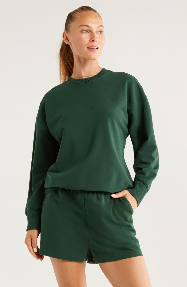 Recess Pickleball x Zella Courtside Oversize Sweatshirt, Main, color, Green Park