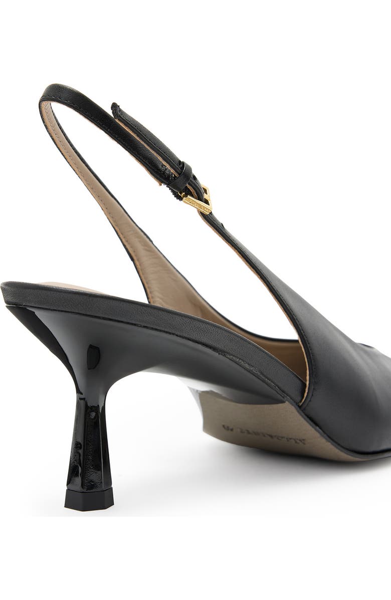 AllSaints Denver Pointed Toe Slingback Pump, Alternate, color, Black/ Gold