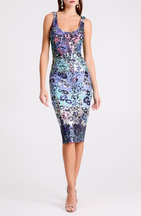 Myra Sequin Pencil Cocktail Dress