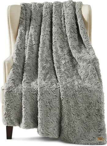 Adalee Faux Fur Throw Blanket