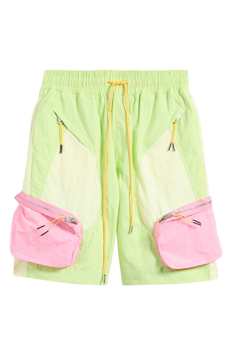 DIET STARTS MONDAY Nylon Colorblock Cargo Shorts, Alternate, color, 