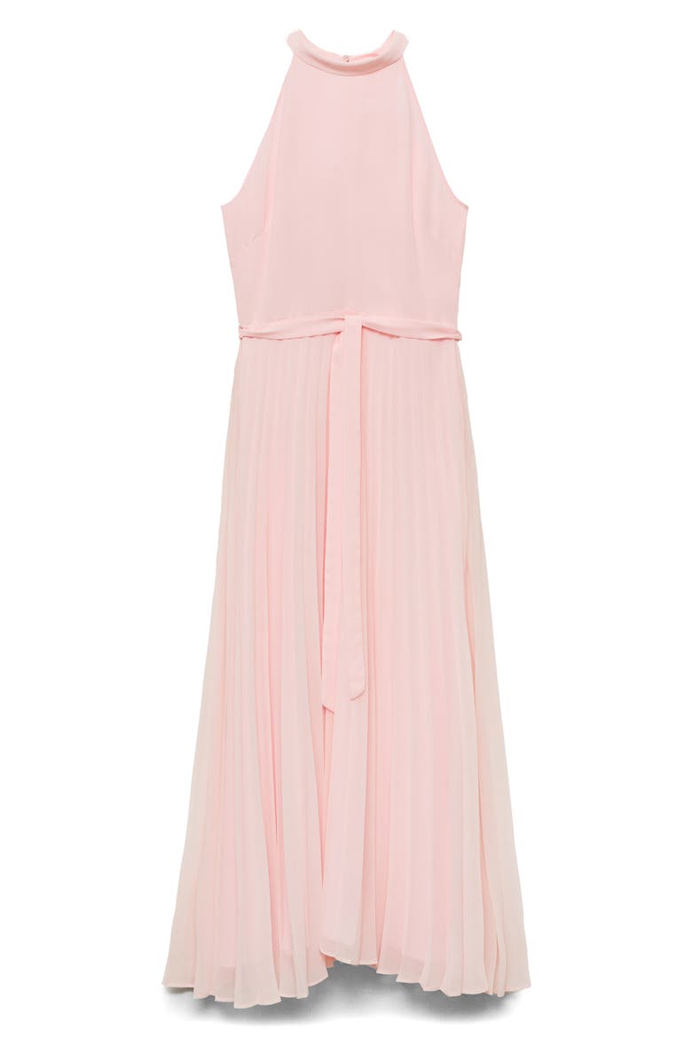 Pleated Sleeveless Chiffon Maxi Dress, Alternate, color, PINK