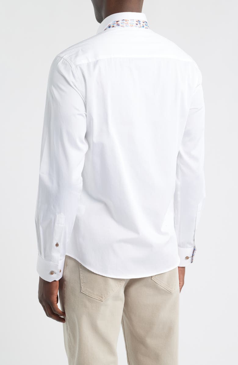 Siragusa White Cotton Dress Shirt, Alternate, color, White